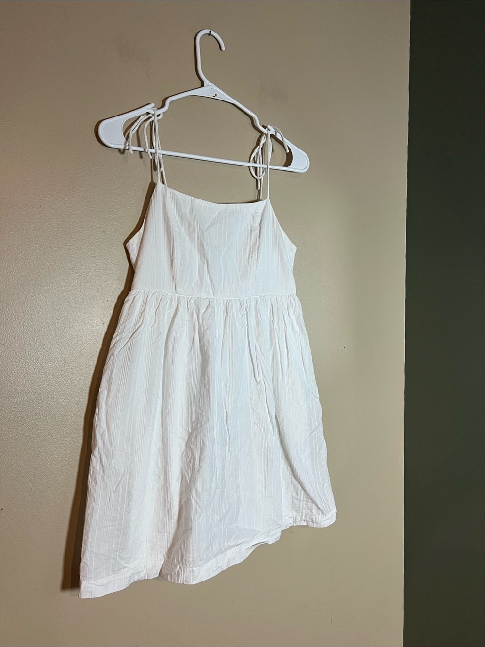 Altard State Womens Size M White Spaghetti Strap Mini Dress Cotton